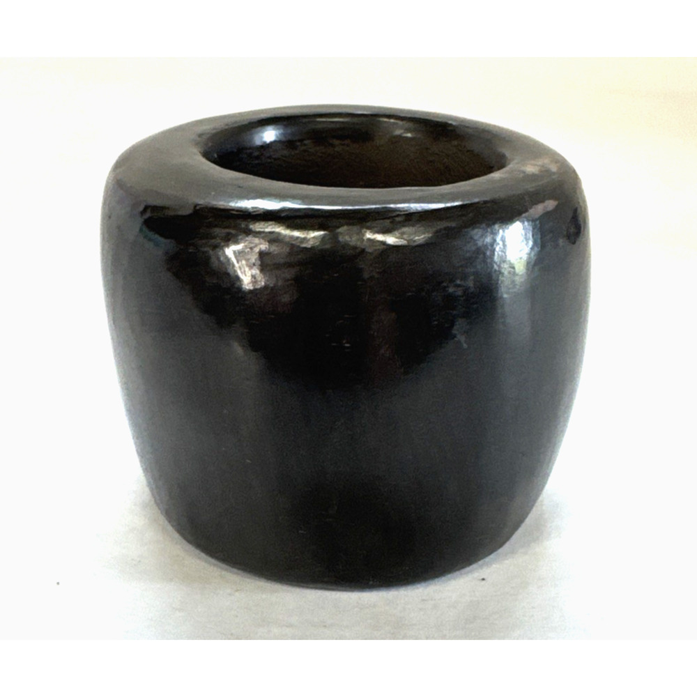 Handcrafted Blackware Seed Bowl 2" Sculpture by Freddie "Brave Eagle" New Mex